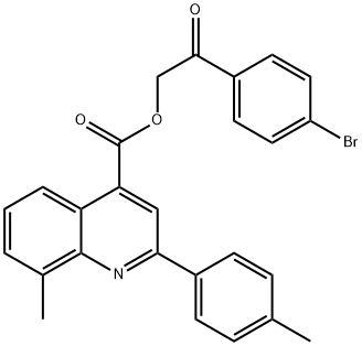 2-(4-bromophenyl)-2-oxoethyl 8-methyl-2-(4-methylphenyl)-4-quinolinecarboxylate Struktur