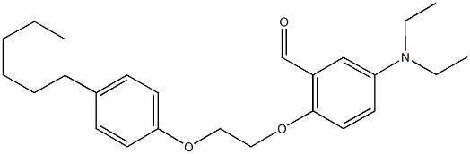 2-[2-(4-cyclohexylphenoxy)ethoxy]-5-(diethylamino)benzaldehyde Struktur