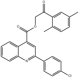 2-(2,5-dimethylphenyl)-2-oxoethyl 2-(4-chlorophenyl)-4-quinolinecarboxylate Struktur