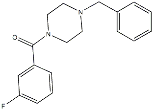 1-[(3-fluorophenyl)carbonyl]-4-(phenylmethyl)piperazine Struktur