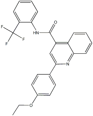 2-(4-ethoxyphenyl)-N-[2-(trifluoromethyl)phenyl]-4-quinolinecarboxamide Struktur