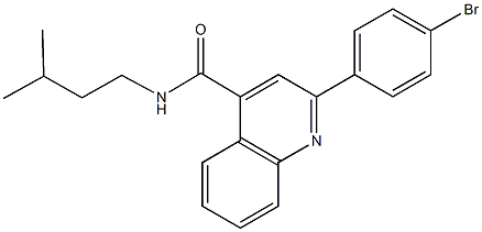 2-(4-bromophenyl)-N-isopentyl-4-quinolinecarboxamide Struktur