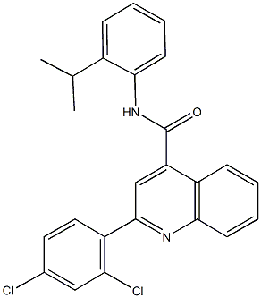 2-(2,4-dichlorophenyl)-N-(2-isopropylphenyl)-4-quinolinecarboxamide Struktur