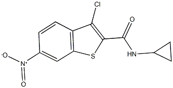 3-chloro-N-cyclopropyl-6-nitro-1-benzothiophene-2-carboxamide Struktur