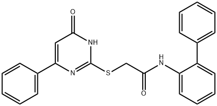 N-[1,1'-biphenyl]-2-yl-2-[(4-hydroxy-6-phenyl-2-pyrimidinyl)sulfanyl]acetamide Struktur