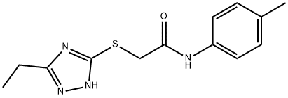 2-[(5-ethyl-4H-1,2,4-triazol-3-yl)sulfanyl]-N-(4-methylphenyl)acetamide Struktur