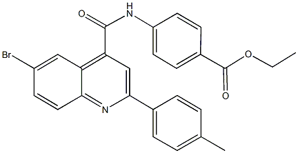 ethyl 4-({[6-bromo-2-(4-methylphenyl)-4-quinolinyl]carbonyl}amino)benzoate Struktur