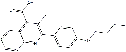 2-(4-butoxyphenyl)-3-methyl-4-quinolinecarboxylic acid Struktur