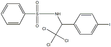 N-[2,2,2-trichloro-1-(4-iodophenyl)ethyl]benzenesulfonamide Struktur