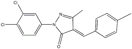 2-(3,4-dichlorophenyl)-5-methyl-4-(4-methylbenzylidene)-2,4-dihydro-3H-pyrazol-3-one Struktur