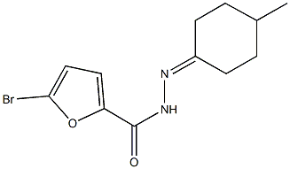 5-bromo-N'-(4-methylcyclohexylidene)-2-furohydrazide Struktur