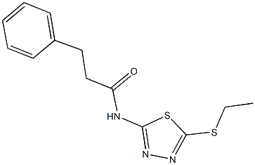 N-[5-(ethylsulfanyl)-1,3,4-thiadiazol-2-yl]-3-phenylpropanamide Struktur