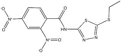 N-[5-(ethylsulfanyl)-1,3,4-thiadiazol-2-yl]-2,4-bisnitrobenzamide Struktur