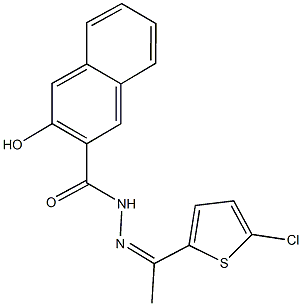 N'-[1-(5-chloro-2-thienyl)ethylidene]-3-hydroxy-2-naphthohydrazide Struktur