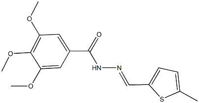 3,4,5-trimethoxy-N'-[(5-methyl-2-thienyl)methylene]benzohydrazide Struktur