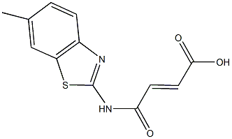 4-[(6-methyl-1,3-benzothiazol-2-yl)amino]-4-oxo-2-butenoic acid Struktur