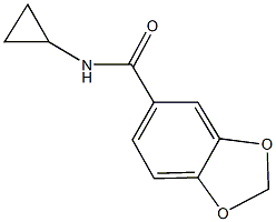 N-cyclopropyl-1,3-benzodioxole-5-carboxamide Struktur