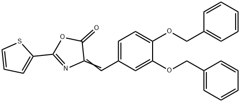 4-[3,4-bis(benzyloxy)benzylidene]-2-(2-thienyl)-1,3-oxazol-5(4H)-one Struktur