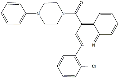 2-(2-chlorophenyl)-4-[(4-phenyl-1-piperazinyl)carbonyl]quinoline Struktur