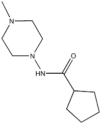 N-(4-methyl-1-piperazinyl)cyclopentanecarboxamide Struktur