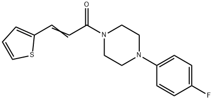 1-(4-fluorophenyl)-4-[3-(2-thienyl)acryloyl]piperazine Struktur