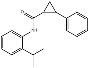 N-(2-isopropylphenyl)-2-phenylcyclopropanecarboxamide Struktur