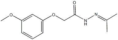 2-(3-methoxyphenoxy)-N'-(1-methylethylidene)acetohydrazide Struktur