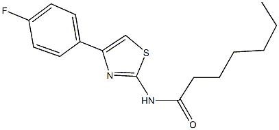 N-[4-(4-fluorophenyl)-1,3-thiazol-2-yl]heptanamide Struktur