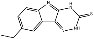 8-ethyl-2,5-dihydro-3H-[1,2,4]triazino[5,6-b]indole-3-thione Struktur