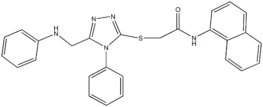 2-{[5-(anilinomethyl)-4-phenyl-4H-1,2,4-triazol-3-yl]sulfanyl}-N-(1-naphthyl)acetamide Struktur