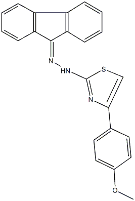 9H-fluoren-9-one [4-(4-methoxyphenyl)-1,3-thiazol-2-yl]hydrazone Struktur