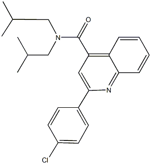 2-(4-chlorophenyl)-N,N-diisobutyl-4-quinolinecarboxamide Struktur