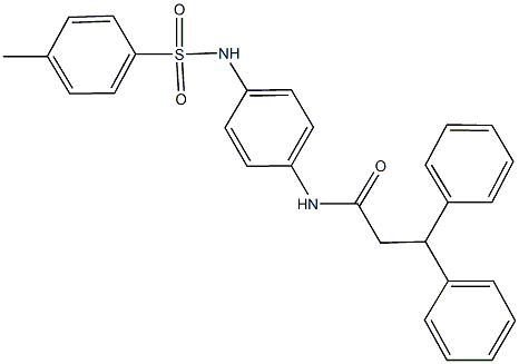 N-(4-{[(4-methylphenyl)sulfonyl]amino}phenyl)-3,3-diphenylpropanamide Struktur