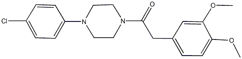 1-(4-chlorophenyl)-4-[(3,4-dimethoxyphenyl)acetyl]piperazine Struktur