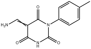 5-(aminomethylene)-1-(4-methylphenyl)-2,4,6(1H,3H,5H)-pyrimidinetrione Struktur