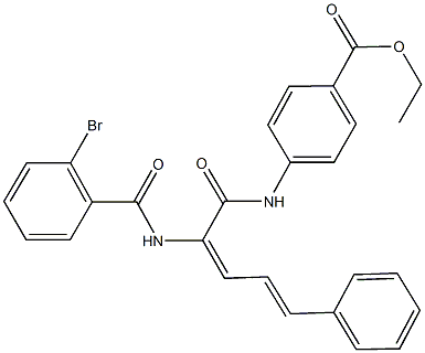 ethyl 4-({2-[(2-bromobenzoyl)amino]-5-phenyl-2,4-pentadienoyl}amino)benzoate Struktur