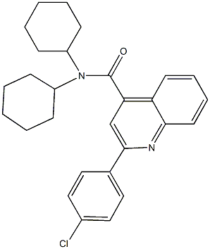 2-(4-chlorophenyl)-N,N-dicyclohexyl-4-quinolinecarboxamide Struktur