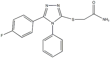 2-{[5-(4-fluorophenyl)-4-phenyl-4H-1,2,4-triazol-3-yl]sulfanyl}acetamide Struktur