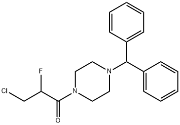 1-benzhydryl-4-(3-chloro-2-fluoropropanoyl)piperazine Struktur