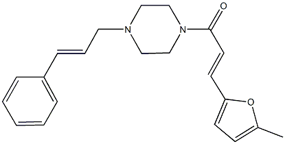 1-cinnamyl-4-[3-(5-methyl-2-furyl)acryloyl]piperazine Struktur