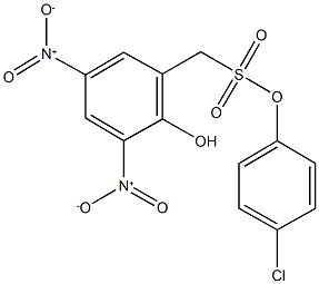 4-chlorophenyl {2-hydroxy-3,5-bisnitrophenyl}methanesulfonate Struktur