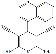 2,6-diamino-4-(4-quinolinyl)-4H-thiopyran-3,5-dicarbonitrile Struktur