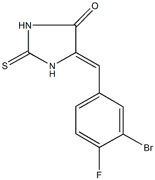 5-(3-bromo-4-fluorobenzylidene)-2-thioxo-4-imidazolidinone Struktur