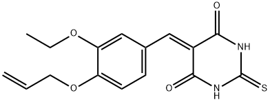 5-[4-(allyloxy)-3-ethoxybenzylidene]-2-thioxodihydro-4,6(1H,5H)-pyrimidinedione Struktur