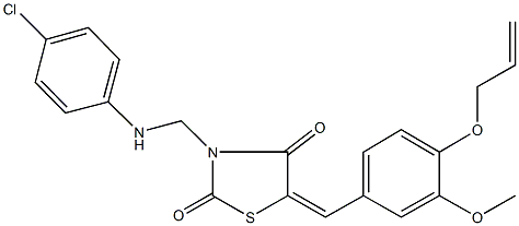 5-[4-(allyloxy)-3-methoxybenzylidene]-3-[(4-chloroanilino)methyl]-1,3-thiazolidine-2,4-dione Struktur