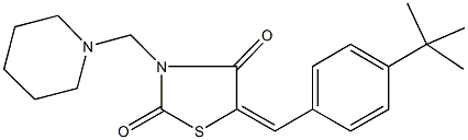 5-(4-tert-butylbenzylidene)-3-(1-piperidinylmethyl)-1,3-thiazolidine-2,4-dione Struktur