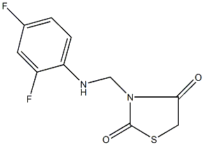 3-[(2,4-difluoroanilino)methyl]-1,3-thiazolidine-2,4-dione Struktur