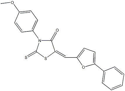 3-(4-methoxyphenyl)-5-[(5-phenyl-2-furyl)methylene]-2-thioxo-1,3-thiazolidin-4-one Struktur