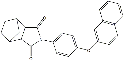 4-[4-(2-naphthyloxy)phenyl]-4-azatricyclo[5.2.1.0~2,6~]decane-3,5-dione Struktur