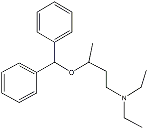 3-(benzhydryloxy)-N,N-diethylbutan-1-amine Struktur